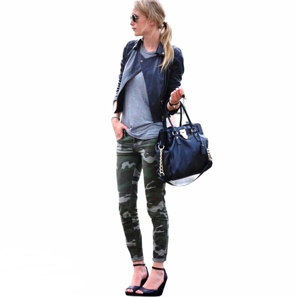 ZARA Camoflauge Jegging Skinny Jeans Size 23 - Picture 1 of 11